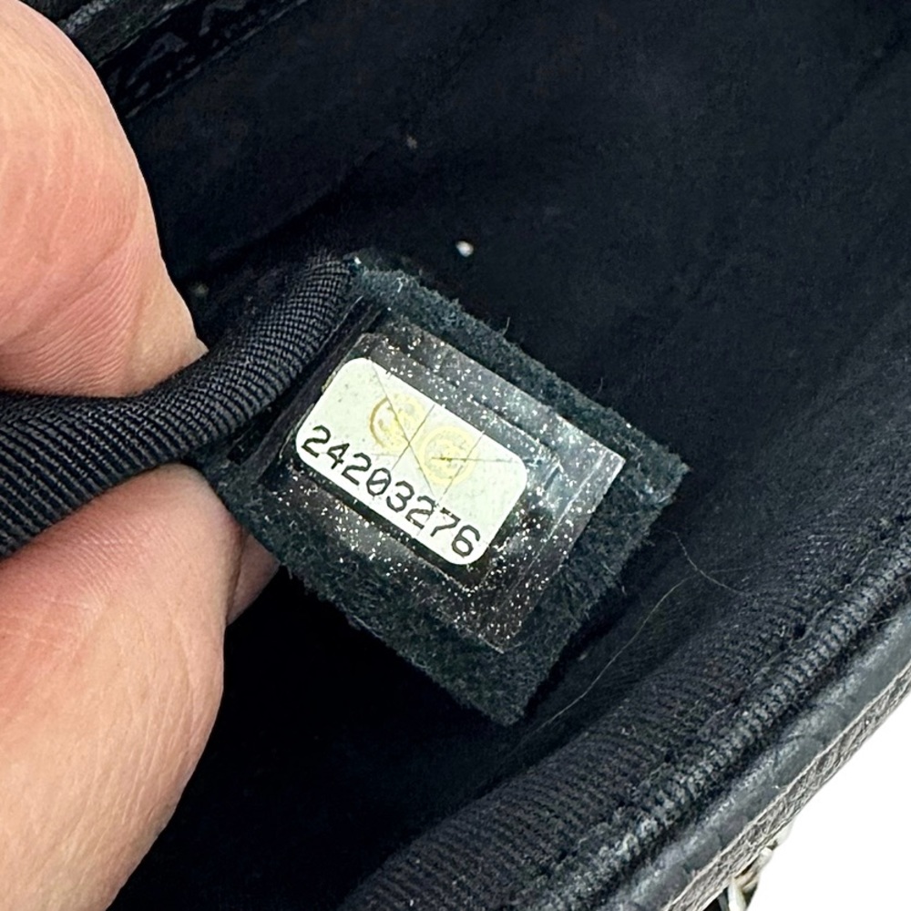 Auth Chanel Mini Rectangular Classic Black Chevron - image 7